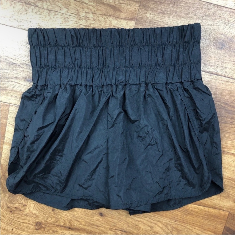 Automet Black Nylon Shorts High Waisted